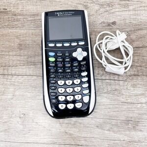 TI-84 Plus C Silver Edition Graphing Calculator Texas Instruments w/ Charger